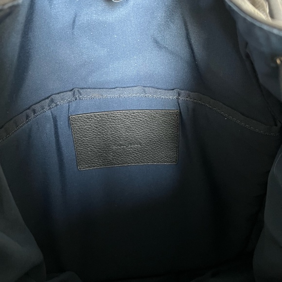 Cole Haan Black Pebble Leather Backpack - Picture 2 of 5